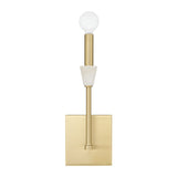 Montclair 12-inch 1-light Brushed Gold and Natural Alabaster Wall Sconce