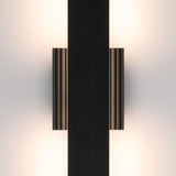 Jacks 22-inch Textured Black 5CCT LED Exterior Wall Sconce