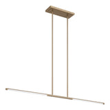 Overture 48-inch 2-light Champagne Gold 5CCT LED Linear Chandelier