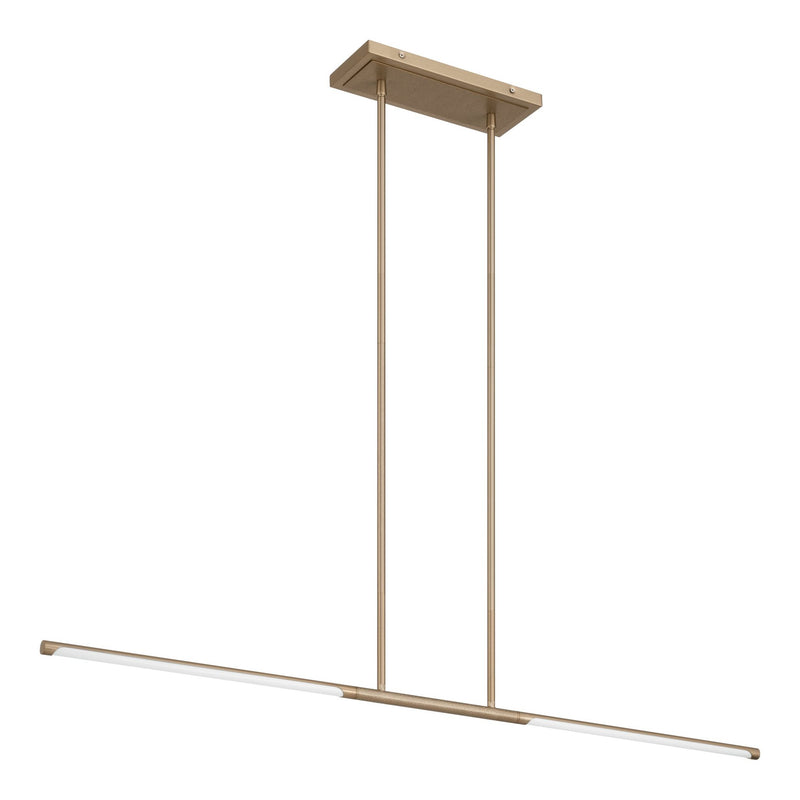 Overture 48-inch 2-light Champagne Gold 5CCT LED Linear Chandelier