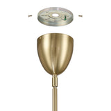 Fiorello 14-inch 3-light Brushed Gold Convertible Pendant with Smoked Amber Glass Shades