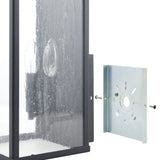 Overton 14-inch 2-light Matte Black Exterior Wall Sconce with Clear Antique Glass