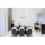 Avril 42-inch 8-light Forged Bronze Chandelier with Clear Starburst Glass Shade