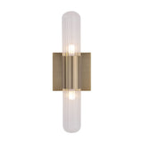 Chiara Wall Sconce Ribbed Clear By Renwil