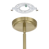 Abbey 31-inch 9-light Brass and Cream Cotton Rope Chandelier
