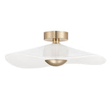 Novella 24-inch Polished Gold LED Convertible Pendant with White Glazed Ceramic Shade