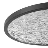 Courtney 24-inch Textured Black 5CCT LED Convertible Pendant with Clear Water Glass