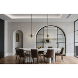 Fiorello 21-inch 4-light Forged Bronze Convertible Pendant with Smoked Amber Glass Shades