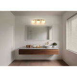 Julep 24-inch 3-light Brushed Gold Vanity Light with Opal Glass Shades
