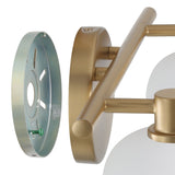 Valentina 15-inch 2-light Champagne Gold Vanity Light with Etched Opal Glass Shades