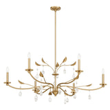 Presley 48-inch 6-light Champagne Gold Chandelier with Clear Glass Drops