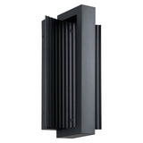 Jubilee 12-inch Matte Black 5CCT LED Exterior Wall Sconce
