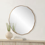 Bern Wall Mirror DARK ANTIQUE BRUSHED BRASS By Renwil