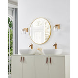 Valentin 4-inch 1-light Champagne Gold Vanity Light with Clear Pressed Glass Shade