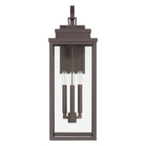 Hillside 25-inch 3-light Dark Bronze Exterior Wall Sconce with Clear Glass