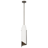 Enzio 6-inch 1-light Forged Bronze Pendant Light with Forged Bronze and Matte White Metal Shade