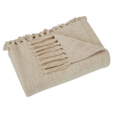 Curtis Throw Blanket Beige By Renwil
