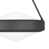 Agate 15-inch 3-light Matte Black Pendant Light with Opal Glass Shade