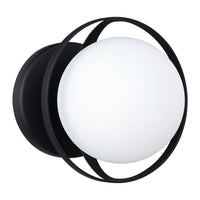 Parker 6-inch 1-light Matte Black Vanity Light with Etched Opal Glass Shade