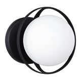 Parker 6-inch 1-light Matte Black Vanity Light with Etched Opal Glass Shade