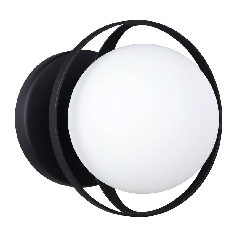 Parker 6-inch 1-light Matte Black Vanity Light with Etched Opal Glass Shade