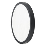 Argyle 16-inch Textured Black and Natural Alabaster 5CCT LED Flush Mount