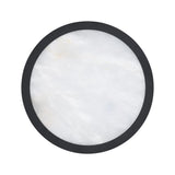Argyle 12-inch Textured Black and Natural Alabaster 5CCT LED Flush Mount