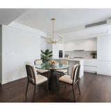 Montclair 26-inch 6-light Brushed Gold and Natural Alabaster Chandelier