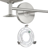Tremolo 20-inch 2-light Brushed Nickel and Polished Nickel Vanity Light with Etched Opal Glass