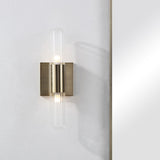 Chiara Wall Sconce Ribbed Clear By Renwil