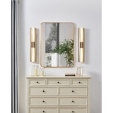 Colton 30-inch 2-light Champagne Gold 5CCT LED Vanity Light with Etched Opal Glass Shades