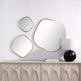 Nucleus Wall Mirror Satin Brass By Renwil