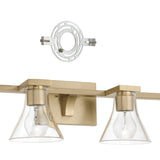 Gilford 33-inch 4-light Champagne Gold Vanity Light with Clear Glass Shades