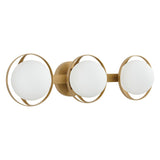 Parker 24-inch 3-light Champagne Gold Vanity Light with Etched Opal Glass Shades