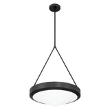 Agate 20-inch 4-light Matte Black Pendant Light with Opal Glass Shade