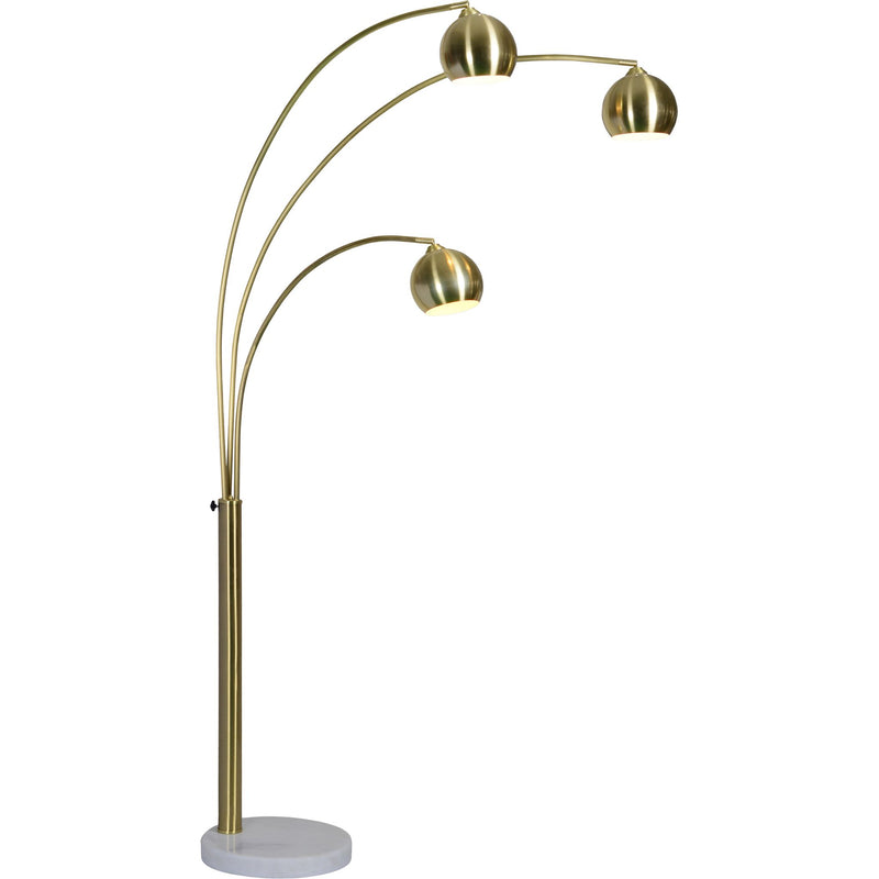 Dorset Floor Lamp Satin Brass By Renwil