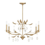 Presley 36-inch 4-light Champagne Gold Chandelier with Clear Glass Drops