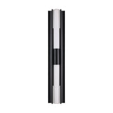 Colton 30-inch 2-light Textured Black 5CCT LED Vanity Light with Etched Opal Glass Shades