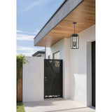 Hillside 9-inch 3-light Textured Black Exterior Pendant Light with Clear Glass