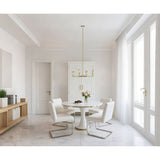 Montclair 32-inch 8-light Brushed Gold and Natural Alabaster Chandelier