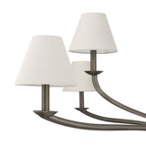 Bethany 52-inch 8-light Forged Bronze Chandelier with Natural Linen Shades
