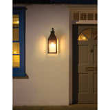 Glencrest 23-inch 1-light Textured Black Exterior Wall Sconce with Clear Water Glass