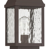Glencrest 20-inch 1-light Dark Bronze Exterior Post Light with Clear Water Glass