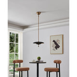 Sinclair 14-inch Champagne Gold and Black Faux Leather 5CCT LED Convertible Pendant