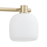 Valentina 30-inch 4-light Champagne Gold Vanity Light with Etched Opal Glass Shades