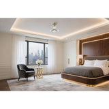 Stockholm 16-inch 4-light Champagne Gold Convertible Pendant with Opal Glass Shades