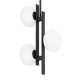 Julep 12-inch 3-light Matte Black Pendant Light with Opal Glass Shades