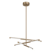 Overture 24-inch 6-light Champagne Gold 5CCT LED Chandelier