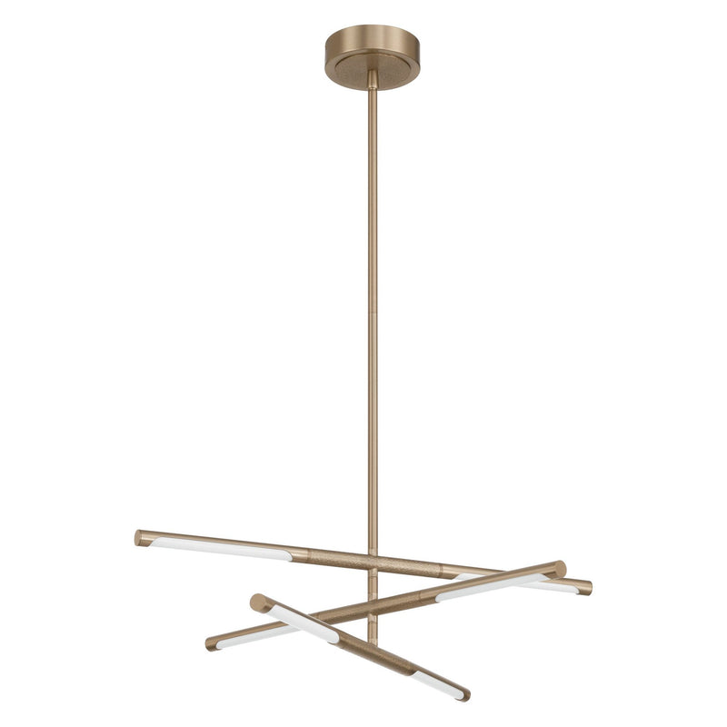 Overture 24-inch 6-light Champagne Gold 5CCT LED Chandelier