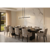 Ristretto 50-inch 12-light Matte Black LED Linear Chandelier with Clear Ribbed and White Acrylic Shades